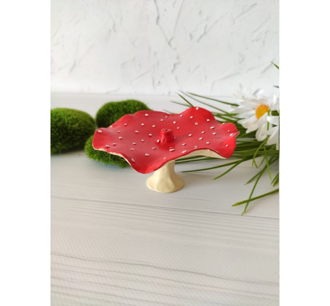 Amanita mushroom incense or jewelry holder