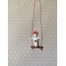 Amanita mushroom swinging cat car mirror hanging