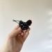 Polka dot black chicken air vent clip