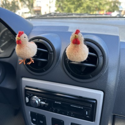 Brown chicken air vent clip