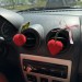 Cherry air vent clip Cherry heart with bow air vent clip