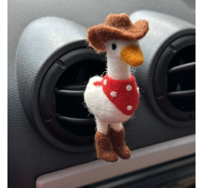 Cowgirl goose air vent clip