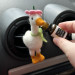 Goose with flower hat and bows air vent cliprm animal car decor