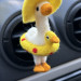 Summer goose with sun hat and yellow duck swim ring air vent clip
