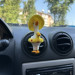 Summer goose with sun hat and yellow duck swim ring air vent clip