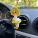 Summer goose with sun hat and yellow duck swim ring air vent clip