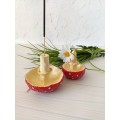 Inverted amanita mushroom incense stick holder