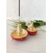 Inverted amanita mushroom incense stick holder