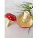 Inverted amanita mushroom incense stick holder