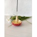 Inverted amanita mushroom incense stick holder