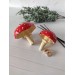 Inverted amanita mushroom incense stick holder