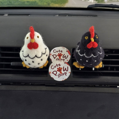 Chicken with ornaments air vent clip
