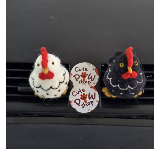 Chicken with ornaments air vent clip