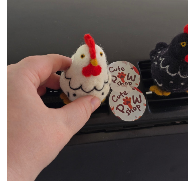 Chicken with ornaments air vent clip