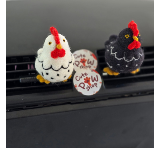 Chicken with ornaments air vent clip