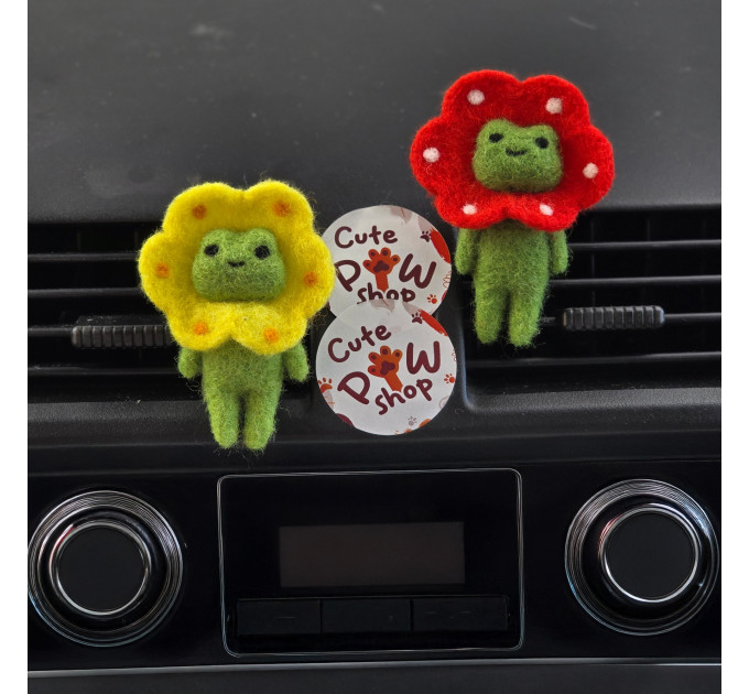Froggy flower Air Vent Clip