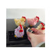 Pastel color chickens with bows and beads air vent clip