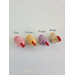 Pastel color chickens with bows and beads air vent clip