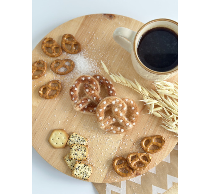 Pretzel with salt sprinkles air vent clip