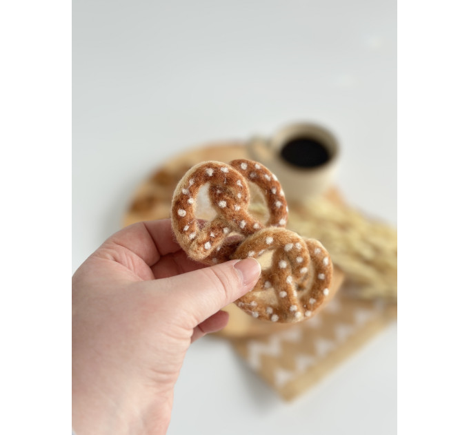 Pretzel with salt sprinkles air vent clip
