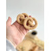 Pretzel with salt sprinkles air vent clip