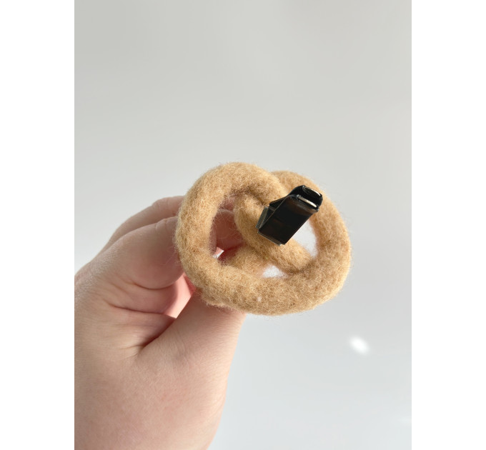Pretzel with salt sprinkles air vent clip