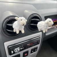 White sheep air vent clip