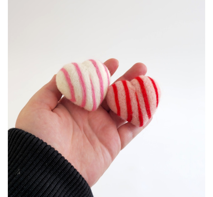Striped Heart Air Vent Clips