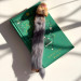 Handmade Felted Yorkie Bookmark with Bow