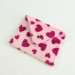 Pink Faux Fur Wall Organizer Envelope with Hearts, Soft Storage Pocket