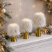 Alpaca Milk Faux Fur Pillar LED Candle