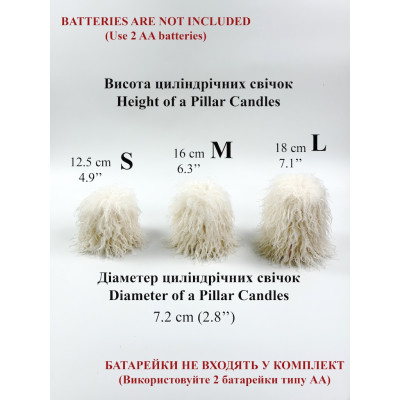 Alpaca Milk Faux Fur Pillar LED Candle