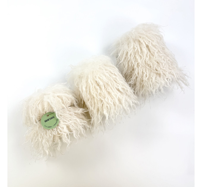 Alpaca Milk Faux Fur Pillar LED Candle