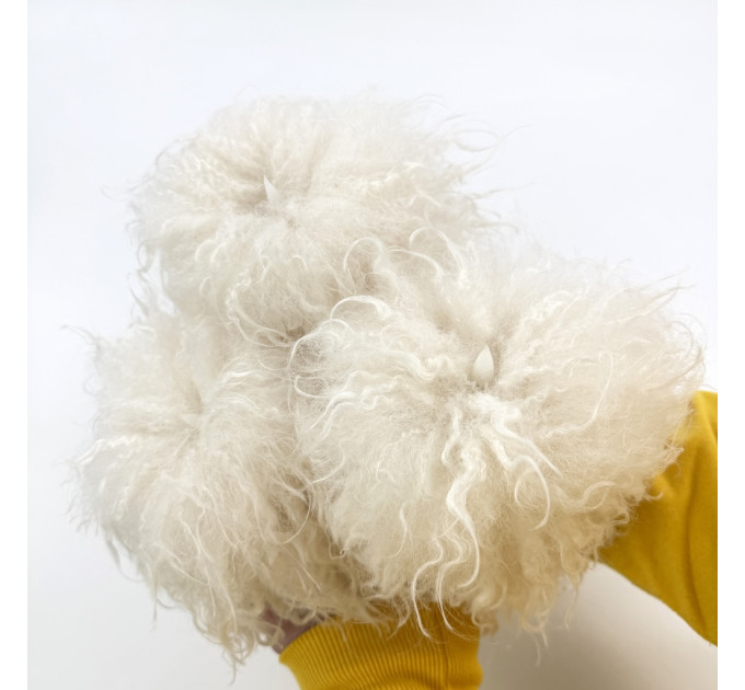 Alpaca Milk Faux Fur Pillar LED Candle