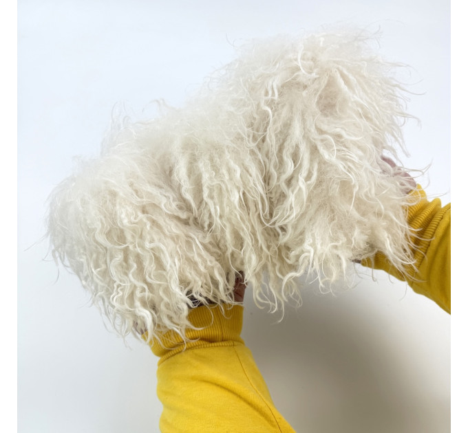 Alpaca Milk Faux Fur Pillar LED Candle