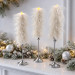 Alpaca Milk Faux Fur Taper LED Candle