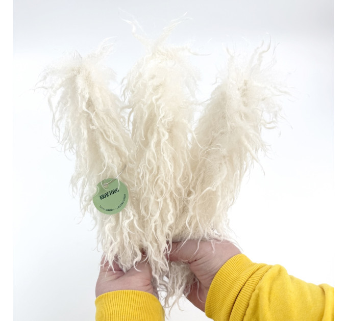 Alpaca Milk Faux Fur Taper LED Candle