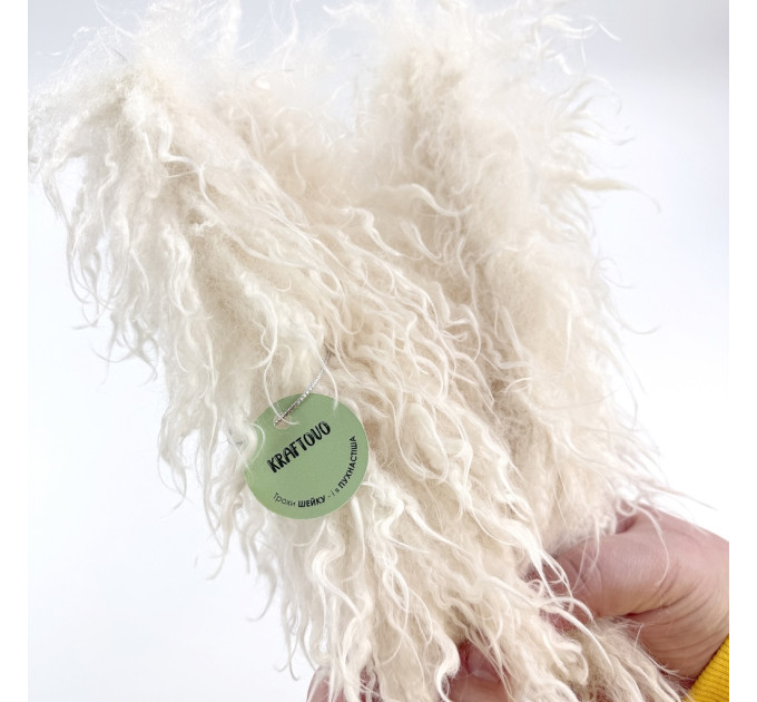 Alpaca Milk Faux Fur Taper LED Candle