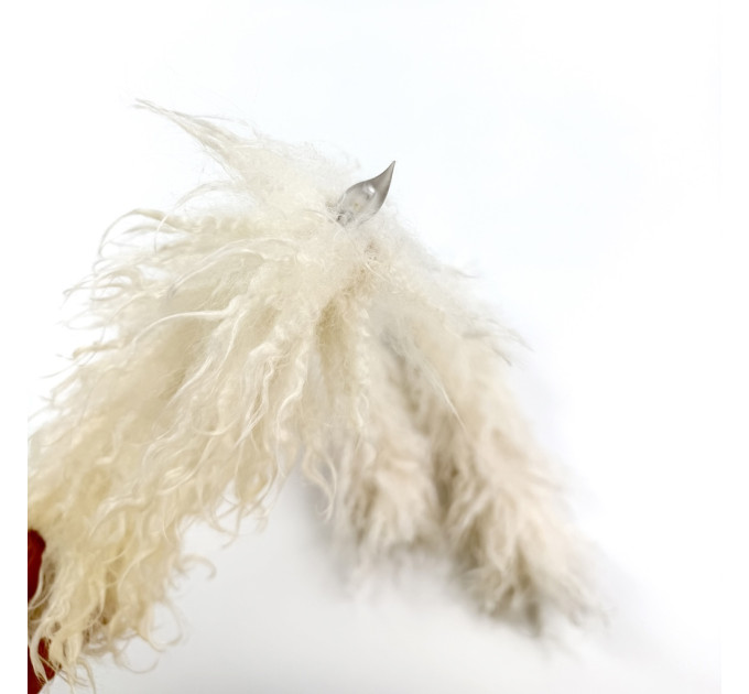 Alpaca Milk Faux Fur Taper LED Candle