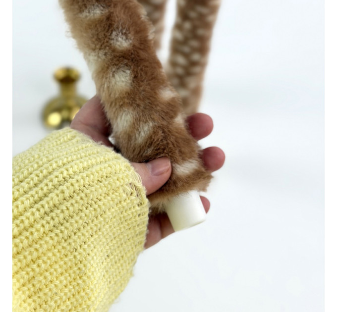 Bambi Deer Spotted Faux Fur Taper LED Candle