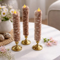 Bambi Deer Spotted Faux Fur Taper LED Candle