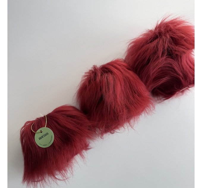 Burgundy Furry LED Pillar Candle — Funky