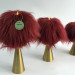 Burgundy Furry LED Pillar Candle — Funky