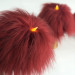 Burgundy Furry LED Pillar Candle — Funky