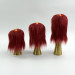 Burgundy Furry LED Pillar Candle — Luxury
