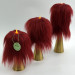 Burgundy Furry LED Pillar Candle — Luxury