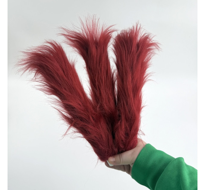 Burgundy Furry LED Taper Candle — Funky