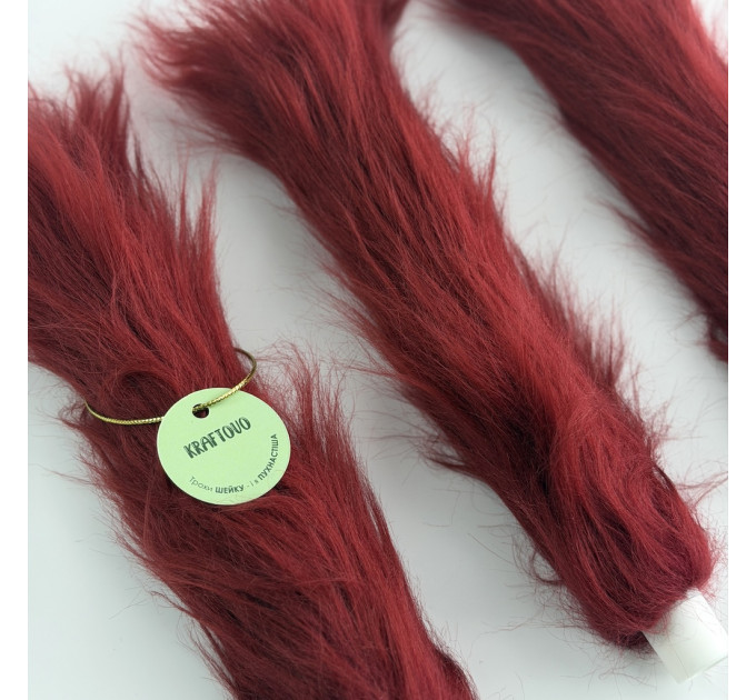 Burgundy Furry LED Taper Candle — Funky