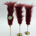 Burgundy Furry LED Taper Candle — Funky