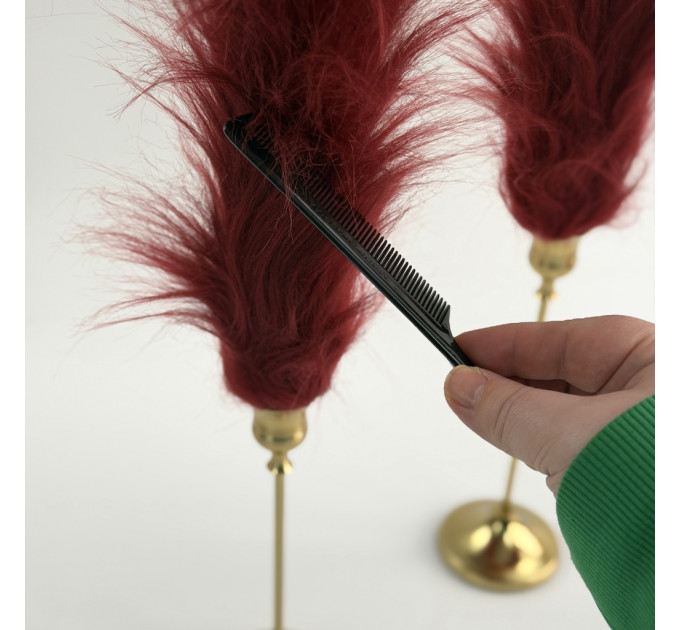 Burgundy Furry LED Taper Candle — Funky